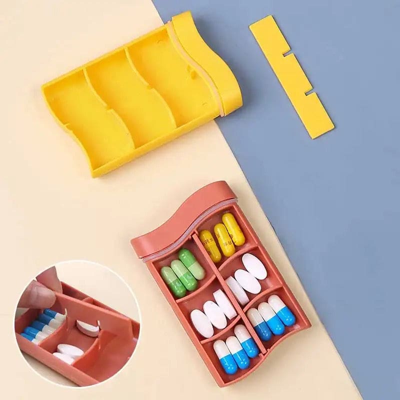 Portable 6 Grid Pill Box, Tablet Pill Box Dispenser, Medical Kit Organizer, Small Mini Pill Box, Seal Pill Storage Organizer, Outdoor Travel Pill Dust-proof Protect Container Portable 6 Grid Pill Box, Tablet Pill Box Dispenser, Medical Kit Organizer, Small Mini Pill Box, Seal Pill Storage Organizer, Outdoor Travel Pill Dust-proof Protect Container